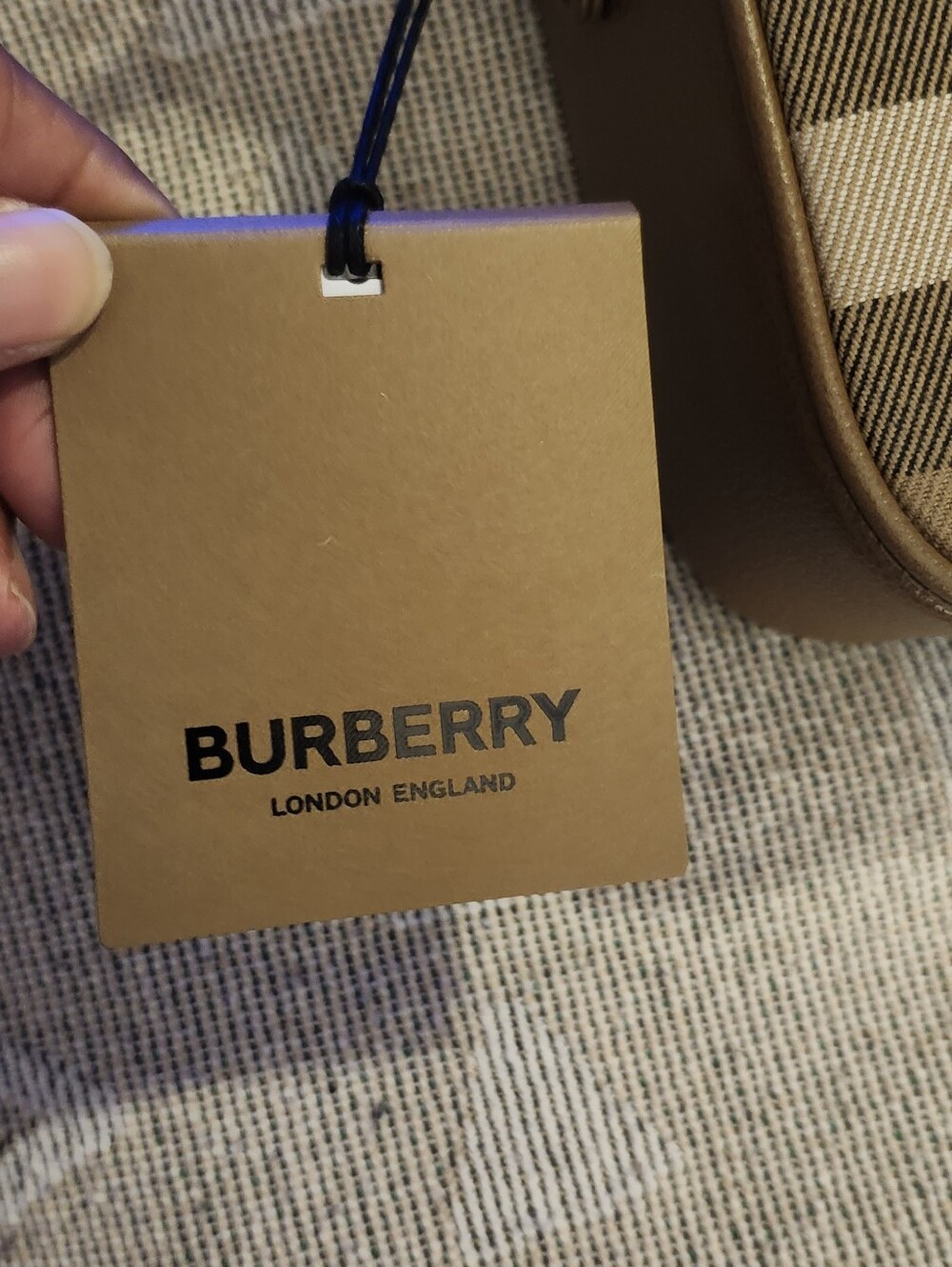 Burberry Brown and Red Check Crossbody Bag - Picture 3 of 8